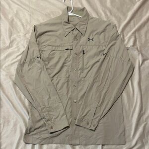 Under Armour polyester Men's Light Brown Shirt Jacket